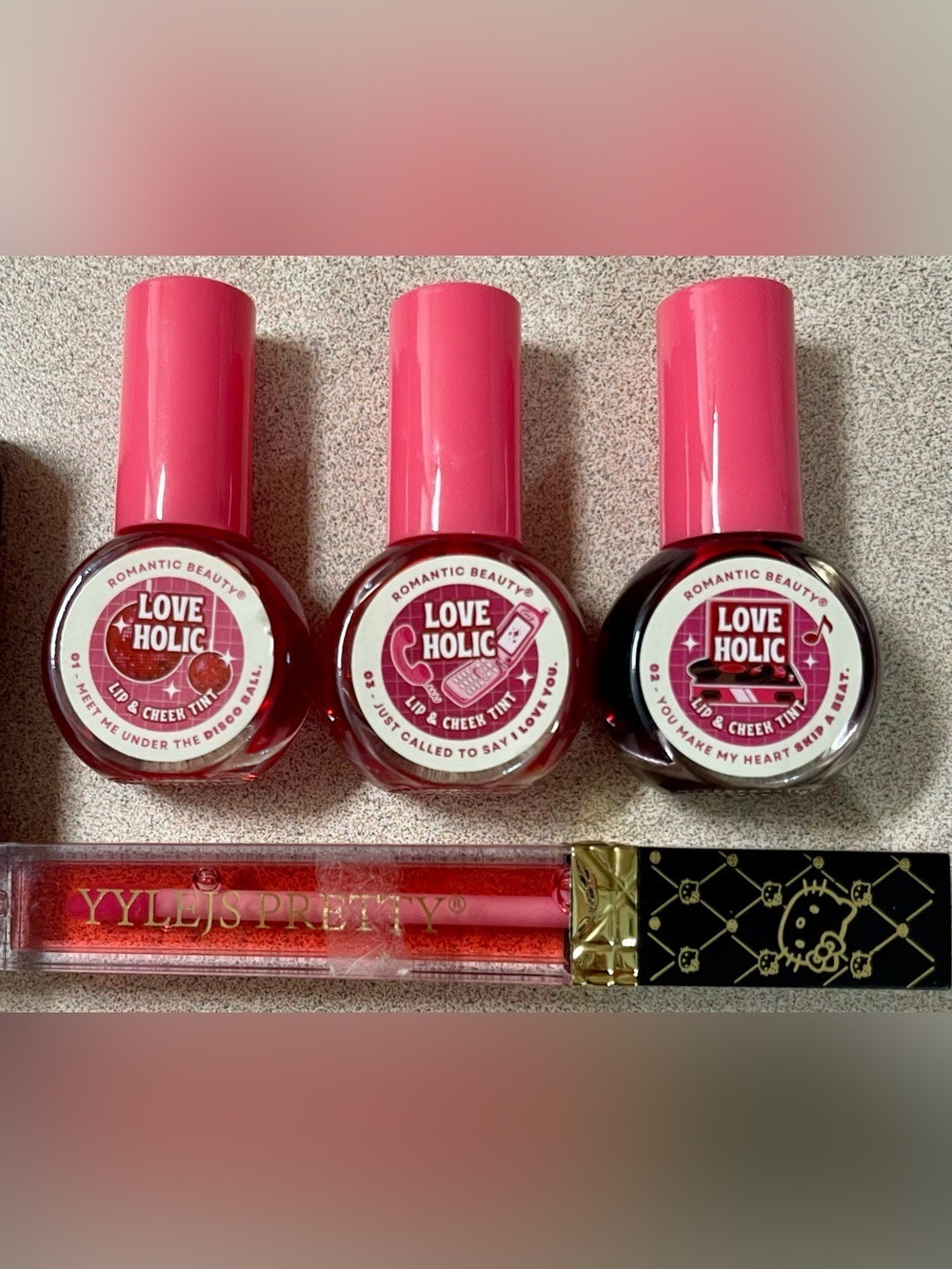 Romantic Beauty Love Holic Lip & Cheek Tint Set of 3 New